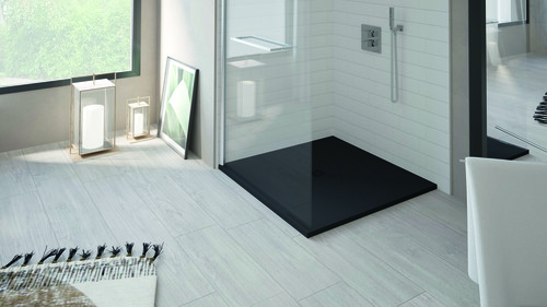Receveur de Douche résine de synthèse Nola noir 90x90
